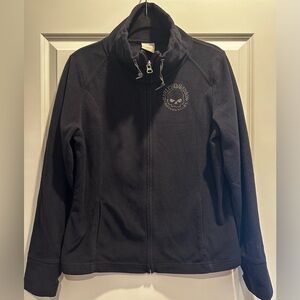 Harley-Davidson Women's Black Fleece zip-up sweatshirt